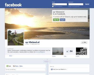 Facebookpagina voor op-Vlieland.nl